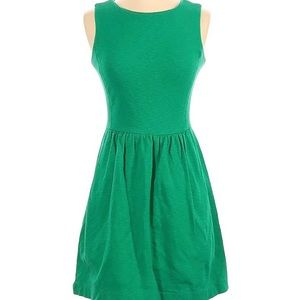 J. Crew Green Cotton Dress with Pockets Sz XS